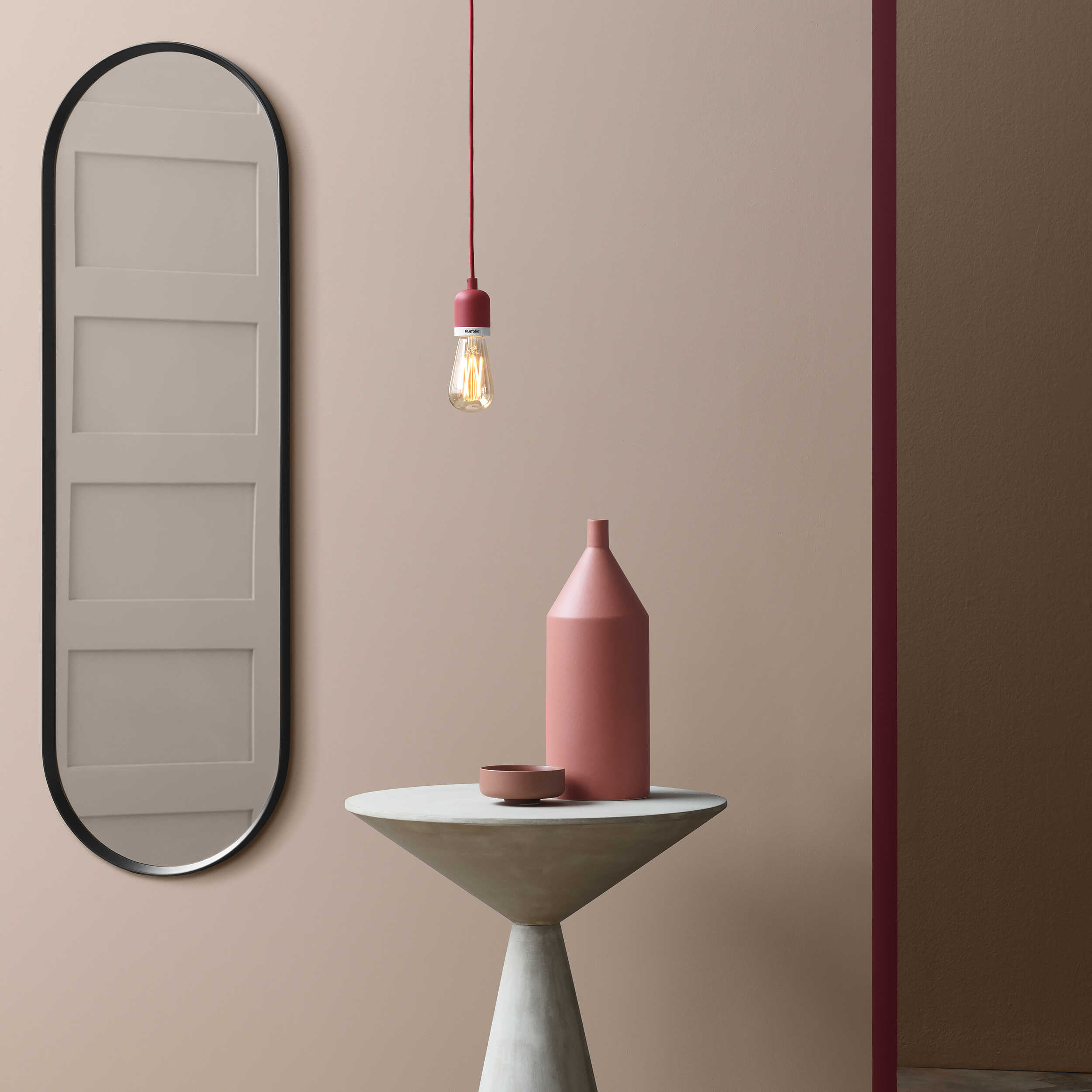 PANTONE Deneb Drop Cap Pendant Cardinal Red Shop Now